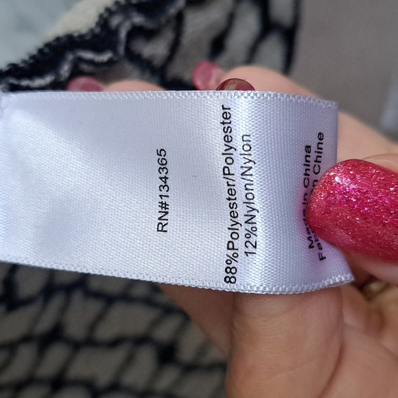 Andrea Jovine Black/Cream Open Sweater Cardigan. Size Medium - Picture 8 of 9